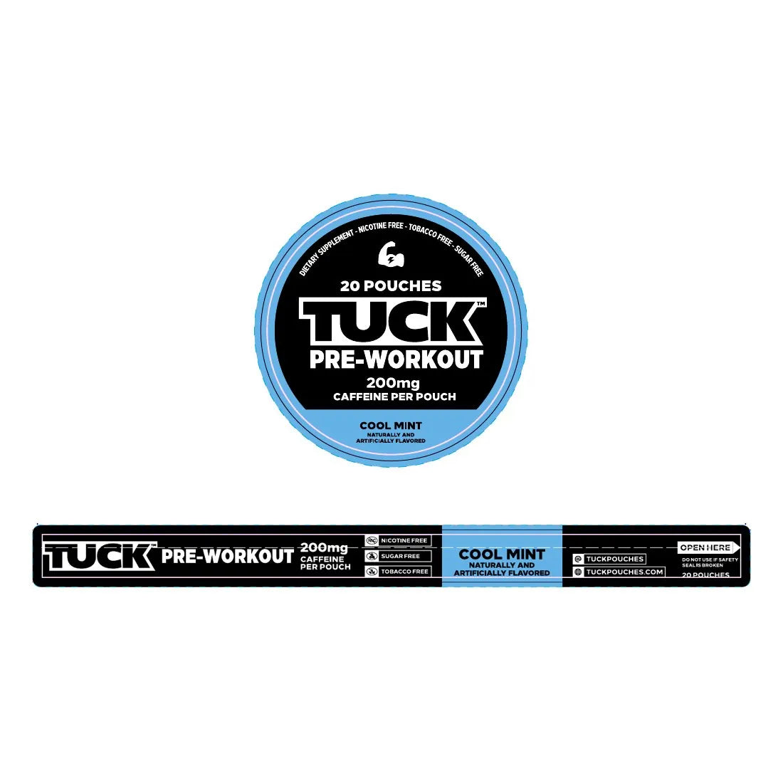Tuck Pre-Workout label art