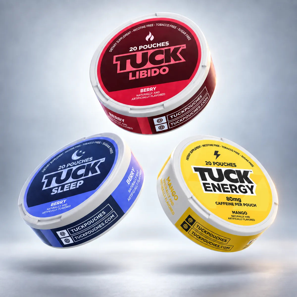 Tuck Libido, Sleep and Energy cans